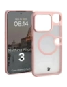 Etui z pierścieniem magnetycznym + szkło hartowane Bizon MatteO Pack do Nothing Phone (3), przydymione-jasnoróżowe