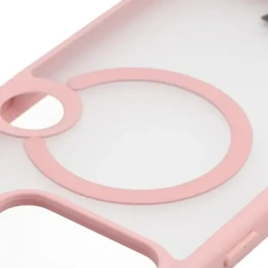 Etui z pierścieniem magnetycznym + szkło hartowane Bizon MatteO Pack do Nothing Phone (3), przydymione-jasnoróżowe