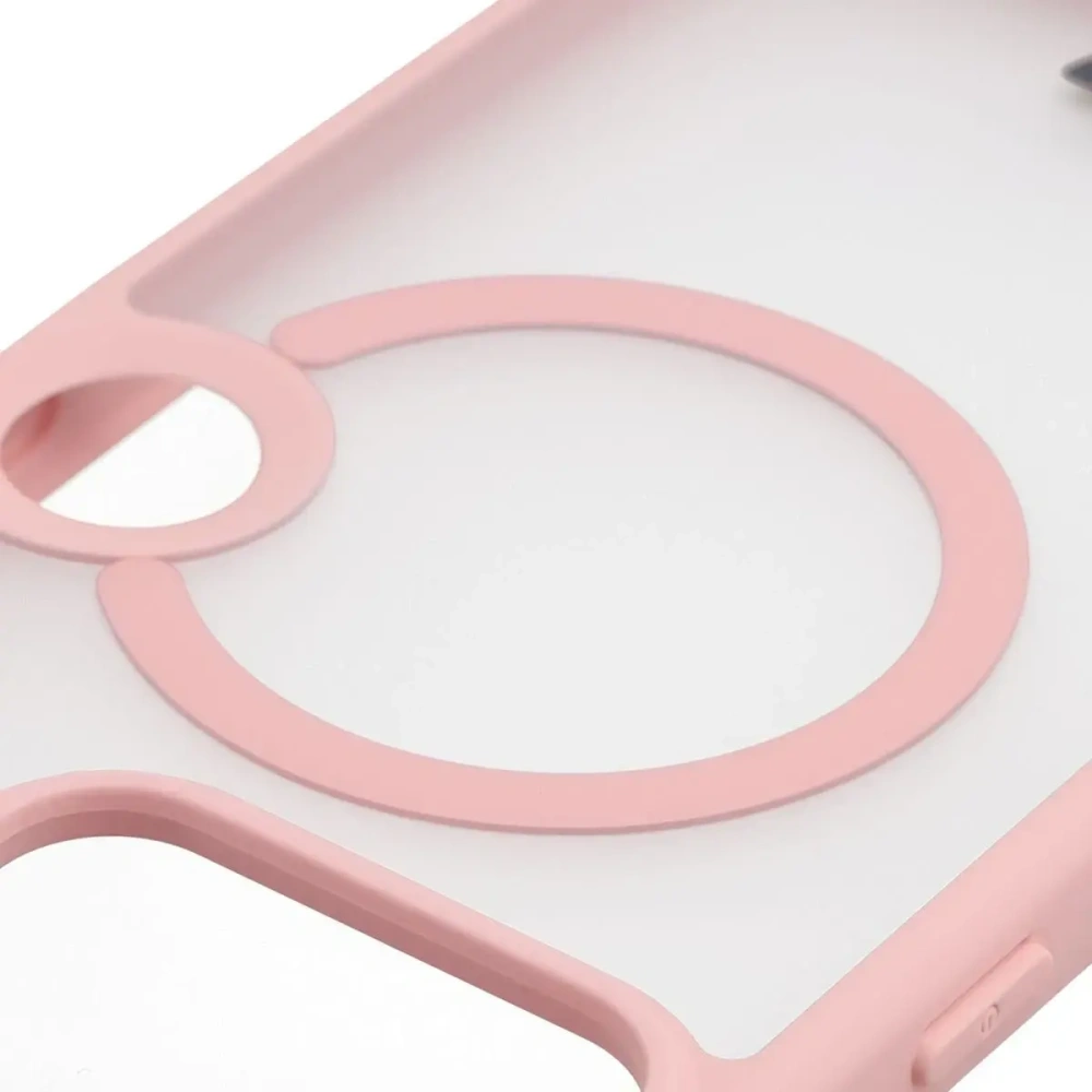 Etui z pierścieniem magnetycznym + szkło hartowane Bizon MatteO Pack do Nothing Phone (3), przydymione-jasnoróżowe