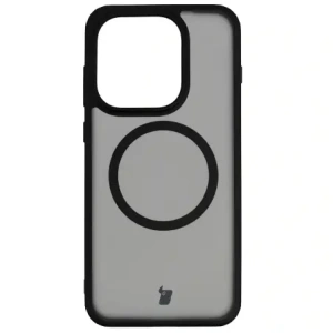 Etui z pierścieniem magnetycznym + szkło hartowane Bizon MatteO Pack do Oppo Find X9, przydymione-czarne