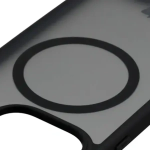 Etui z pierścieniem magnetycznym + szkło hartowane Bizon MatteO Pack do Oppo Find X9, przydymione-czarne