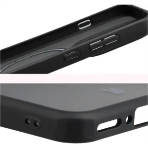 Etui z pierścieniem magnetycznym + szkło hartowane Bizon MatteO Pack do Oppo Find X9, przydymione-czarne