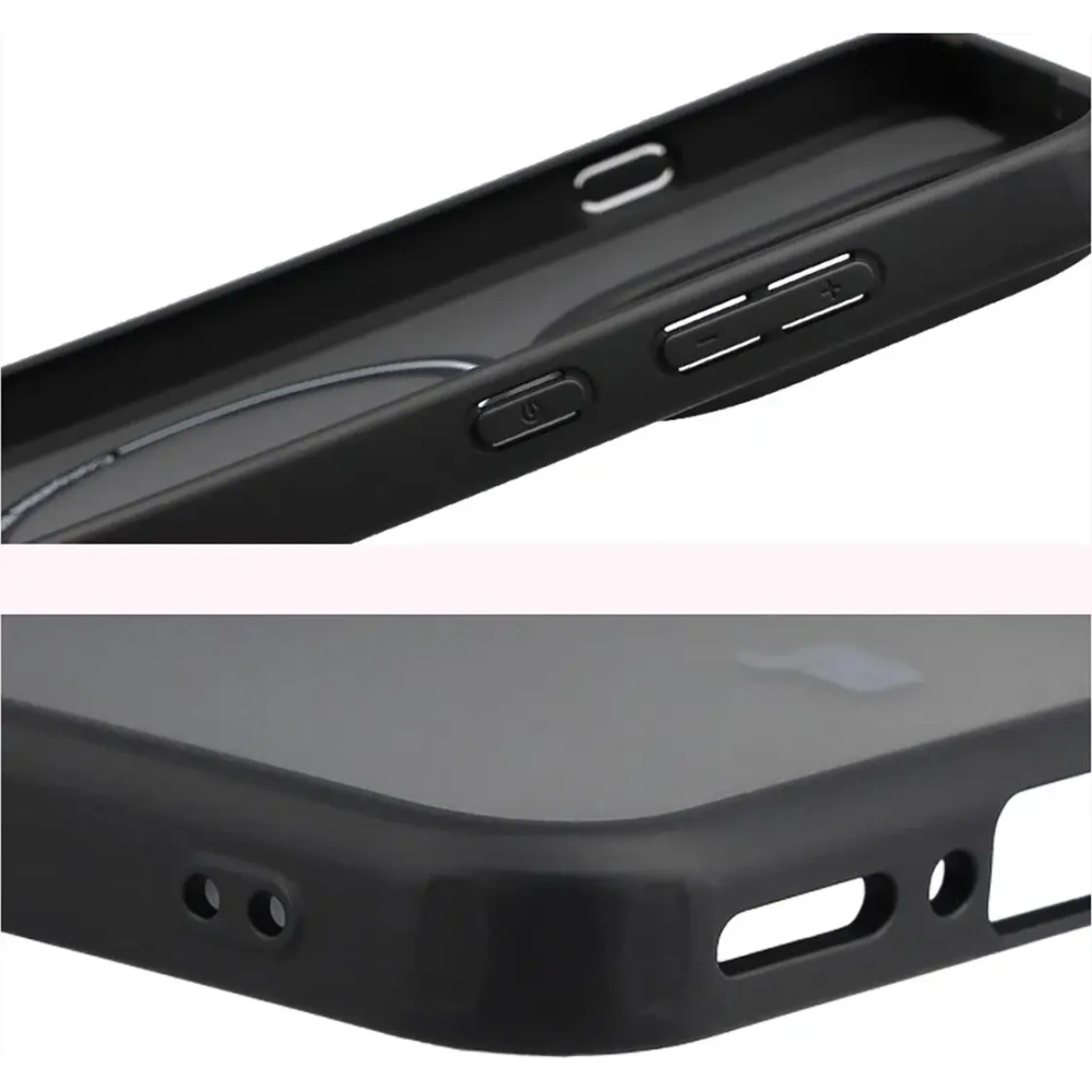 Etui z pierścieniem magnetycznym + szkło hartowane Bizon MatteO Pack do Oppo Find X9, przydymione-czarne