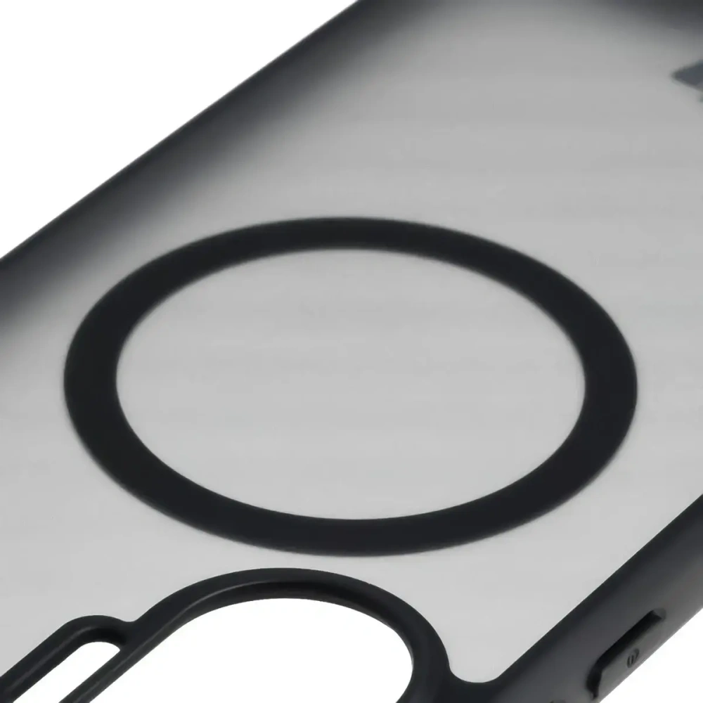 Etui z pierścieniem magnetycznym + szkło hartowane Bizon MatteO Pack do Xiaomi POCO F7, przydymione-czarne