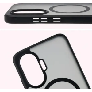 Etui z pierścieniem magnetycznym + szkło hartowane Bizon MatteO Pack do Xiaomi POCO F7, przydymione-czarne