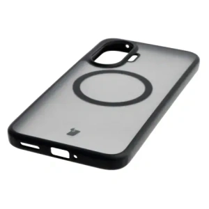 Etui z pierścieniem magnetycznym + szkło hartowane Bizon MatteO Pack do Xiaomi POCO F7, przydymione-czarne