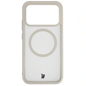 Etui z pierścieniem magnetycznym + szkło hartowane Bizon MatteO Pack do Xiaomi POCO F8 Pro, przydymione-beżowe