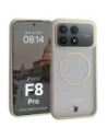 Etui z pierścieniem magnetycznym + szkło hartowane Bizon MatteO Pack do Xiaomi POCO F8 Pro, przydymione-beżowe