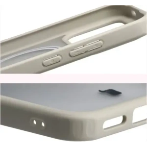 Etui z pierścieniem magnetycznym + szkło hartowane Bizon MatteO Pack do Xiaomi POCO F8 Pro, przydymione-beżowe