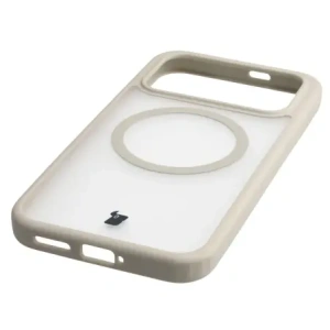 Etui z pierścieniem magnetycznym + szkło hartowane Bizon MatteO Pack do Xiaomi POCO F8 Pro, przydymione-beżowe