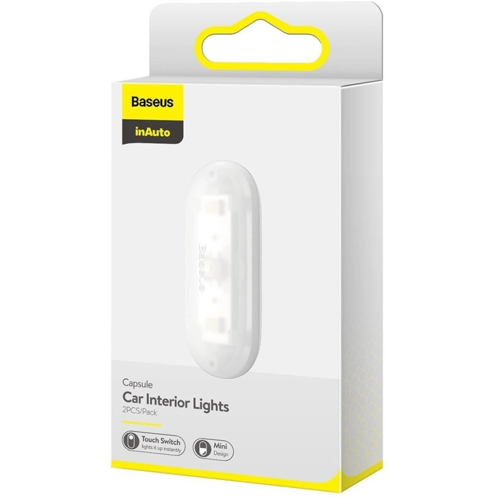 Hurtownia GSM - Lampička do auta Baseus Capsule na osvětlení interiéru, 2 ks (bílá) - BSU1710WHT - {ean13} - Hurt