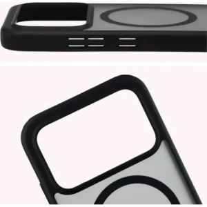 Etui z pierścieniem magnetycznym + szkło hartowane Bizon MatteO Pack do Xiaomi POCO F8 Pro, przydymione-czarne