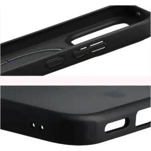 Etui z pierścieniem magnetycznym + szkło hartowane Bizon MatteO Pack do Xiaomi POCO F8 Pro, przydymione-czarne