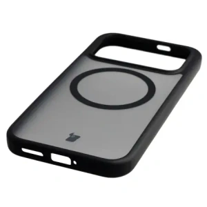 Etui z pierścieniem magnetycznym + szkło hartowane Bizon MatteO Pack do Xiaomi POCO F8 Pro, przydymione-czarne