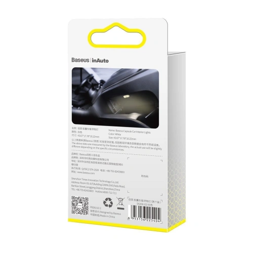 Lampka samochodowa Baseus Capsule do oświetlania wnętrza, 2 szt. (biała)
