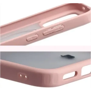 Etui z pierścieniem magnetycznym + szkło hartowane Bizon MatteO Pack do Xiaomi POCO F8 Pro, przydymione-jasnoróżowe