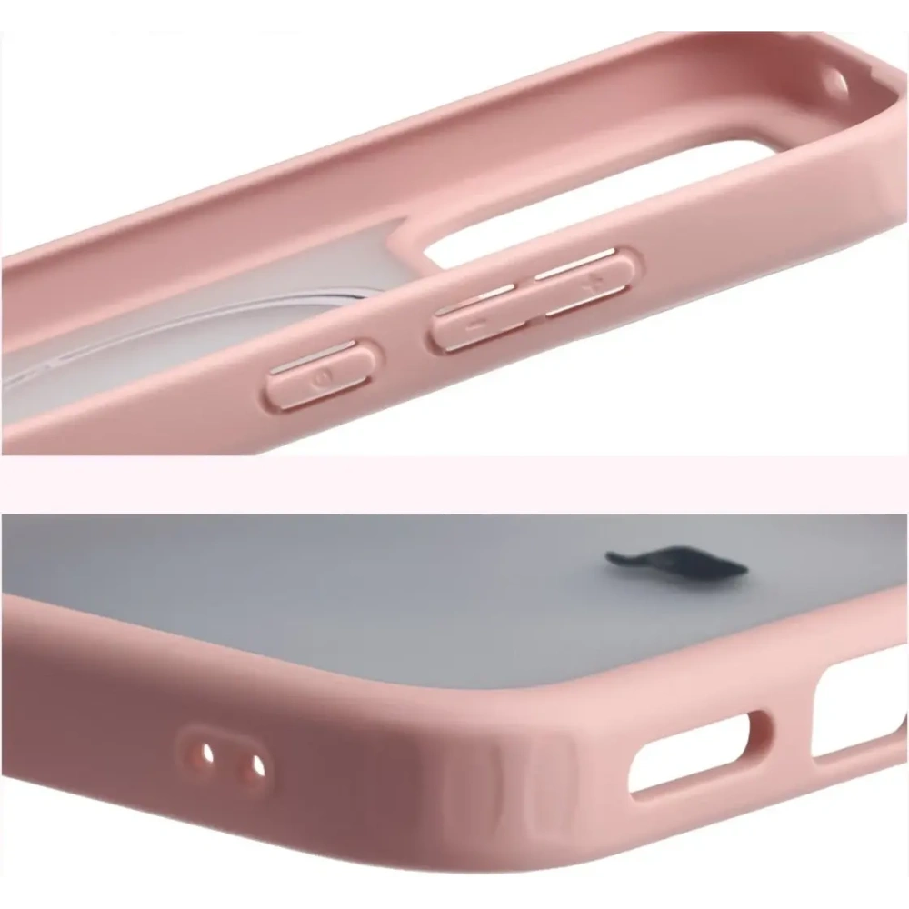 Etui z pierścieniem magnetycznym + szkło hartowane Bizon MatteO Pack do Xiaomi POCO F8 Pro, przydymione-jasnoróżowe