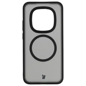 Etui z pierścieniem magnetycznym + szkło hartowane Bizon MatteO Pack do Xiaomi Redmi Note 15 Pro 5G, przydymione-czarne