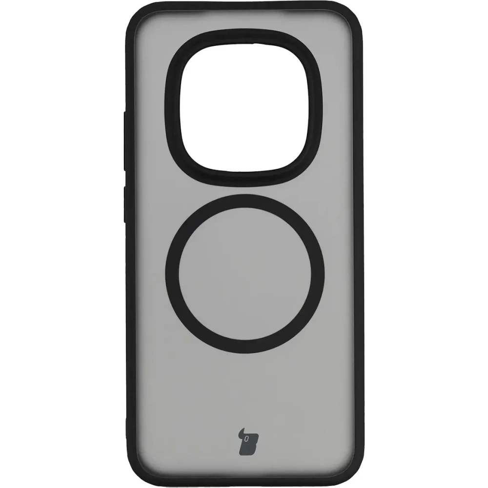 Etui z pierścieniem magnetycznym + szkło hartowane Bizon MatteO Pack do Xiaomi Redmi Note 15 Pro 5G, przydymione-czarne