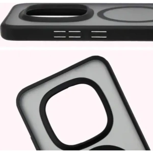 Etui z pierścieniem magnetycznym + szkło hartowane Bizon MatteO Pack do Xiaomi Redmi Note 15 Pro 5G, przydymione-czarne