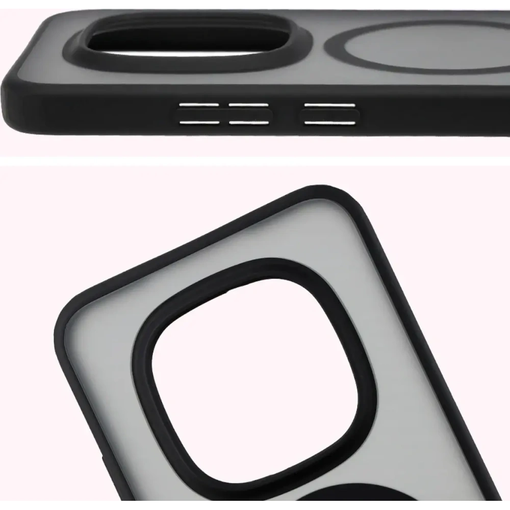 Etui z pierścieniem magnetycznym + szkło hartowane Bizon MatteO Pack do Xiaomi Redmi Note 15 Pro 5G, przydymione-czarne