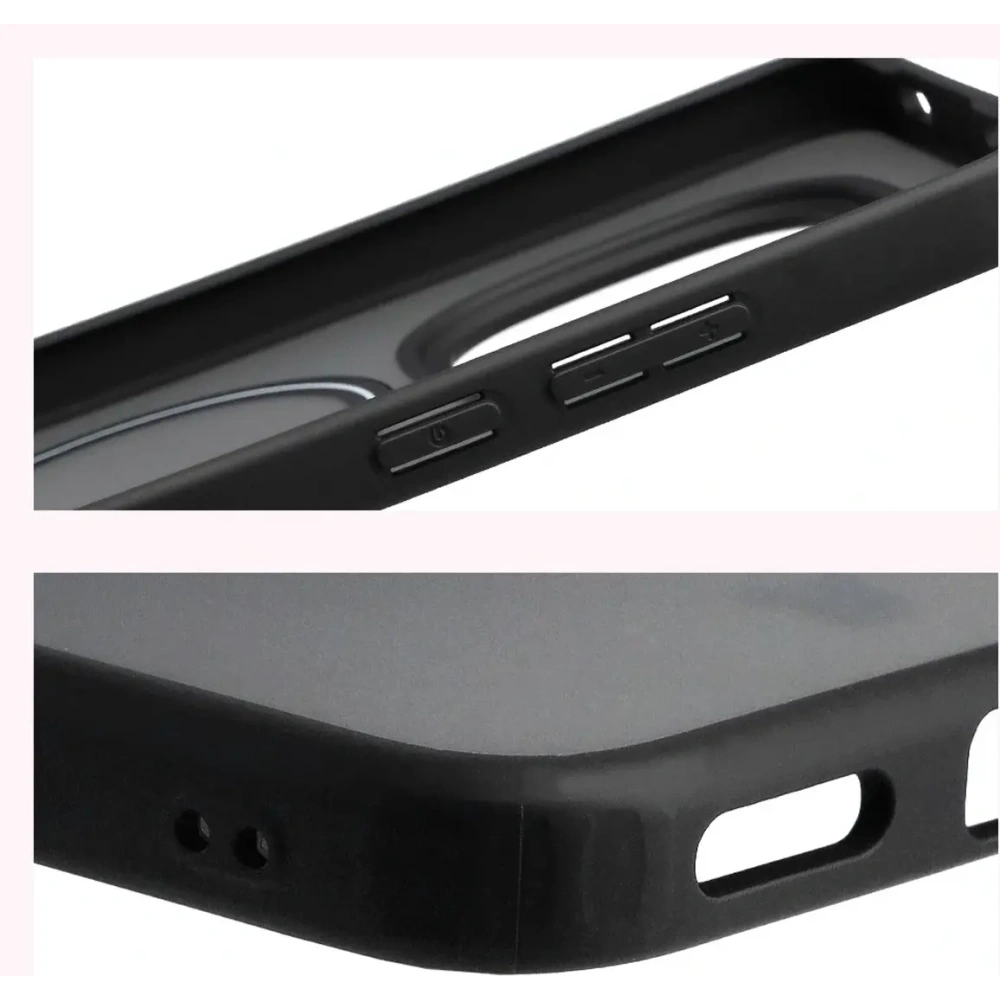 Etui z pierścieniem magnetycznym + szkło hartowane Bizon MatteO Pack do Xiaomi Redmi Note 15 Pro 5G, przydymione-czarne