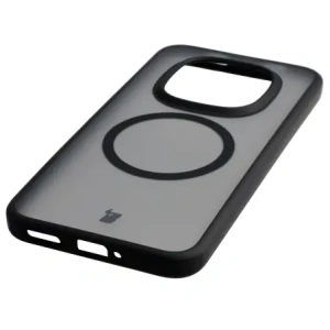 Etui z pierścieniem magnetycznym + szkło hartowane Bizon MatteO Pack do Xiaomi Redmi Note 15 Pro 5G, przydymione-czarne