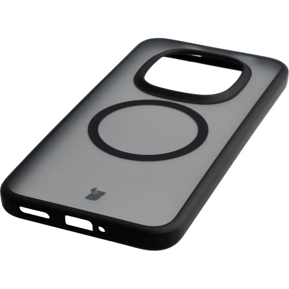 Etui z pierścieniem magnetycznym + szkło hartowane Bizon MatteO Pack do Xiaomi Redmi Note 15 Pro 5G, przydymione-czarne