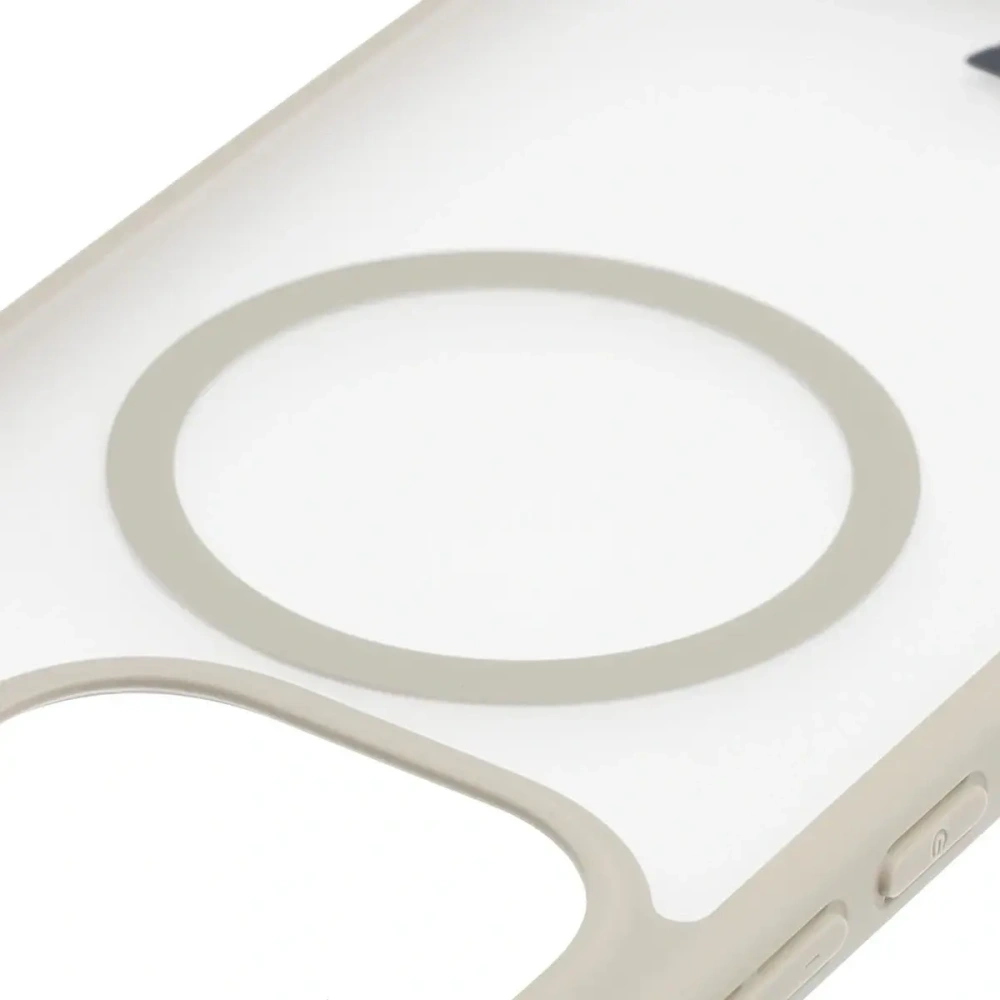 Etui z pierścieniem magnetycznym + szkło hartowane Bizon MatteO Pack do Xiaomi 15T, przydymione-beżowe