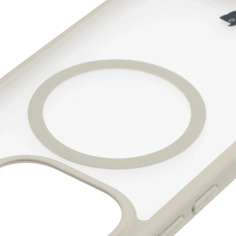 Etui z pierścieniem magnetycznym + szkło hartowane Bizon MatteO Pack do Xiaomi 15T Pro, przydymione-beżowe