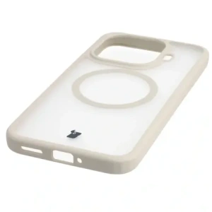 Etui z pierścieniem magnetycznym + szkło hartowane Bizon MatteO Pack do Xiaomi 15T Pro, przydymione-beżowe