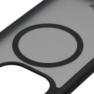 Etui z pierścieniem magnetycznym + szkło hartowane Bizon MatteO Pack do Xiaomi 15T Pro, przydymione-czarne