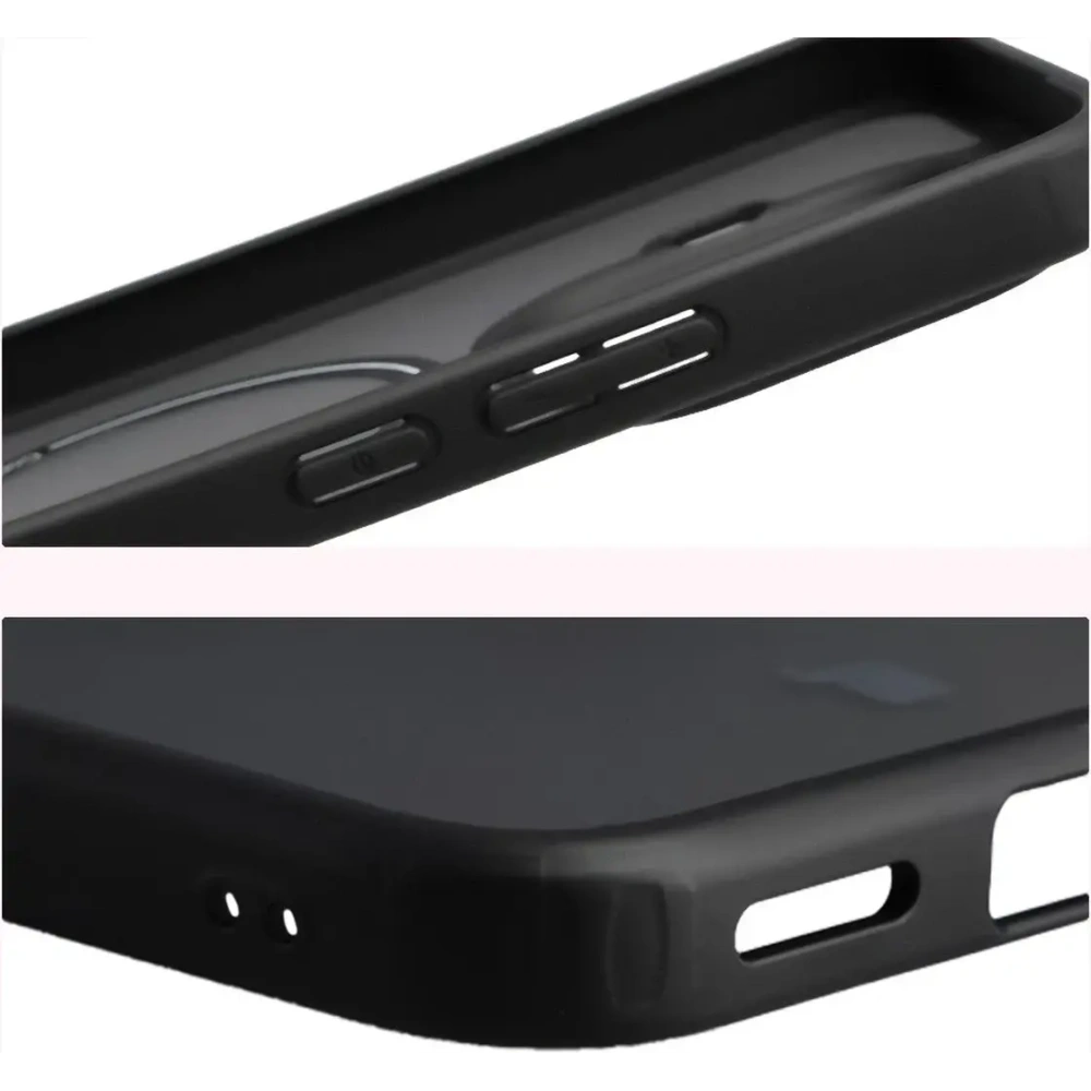 Etui z pierścieniem magnetycznym + szkło hartowane Bizon MatteO Pack do Xiaomi 15T Pro, przydymione-czarne