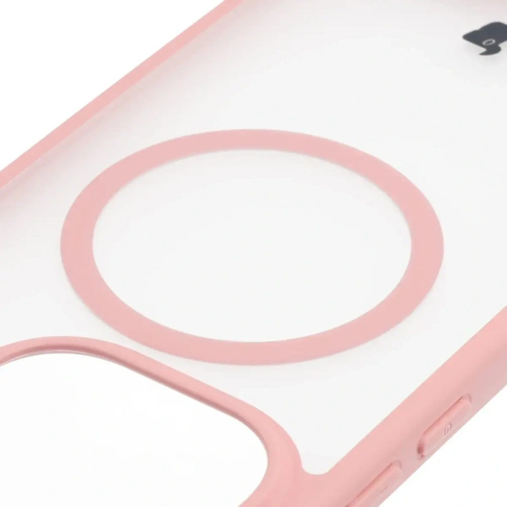 Etui z pierścieniem magnetycznym + szkło hartowane Bizon MatteO Pack do Xiaomi 15T Pro, przydymione-jasnoróżowe