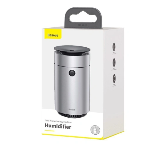 Samochodowy nawilżacz powietrza Baseus Time Aromatherapy Machine, 75ml (srebrny)