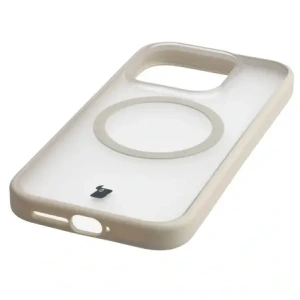 Etui z pierścieniem magnetycznym + szkło hartowane Bizon MatteO Pack do Xiaomi 17, przydymione-beżowe