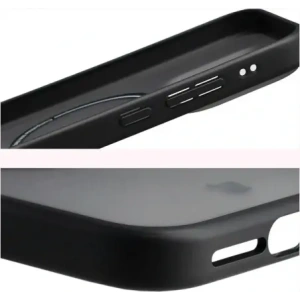 Etui z pierścieniem magnetycznym + szkło hartowane Bizon MatteO Pack do Xiaomi 17, przydymione-czarne