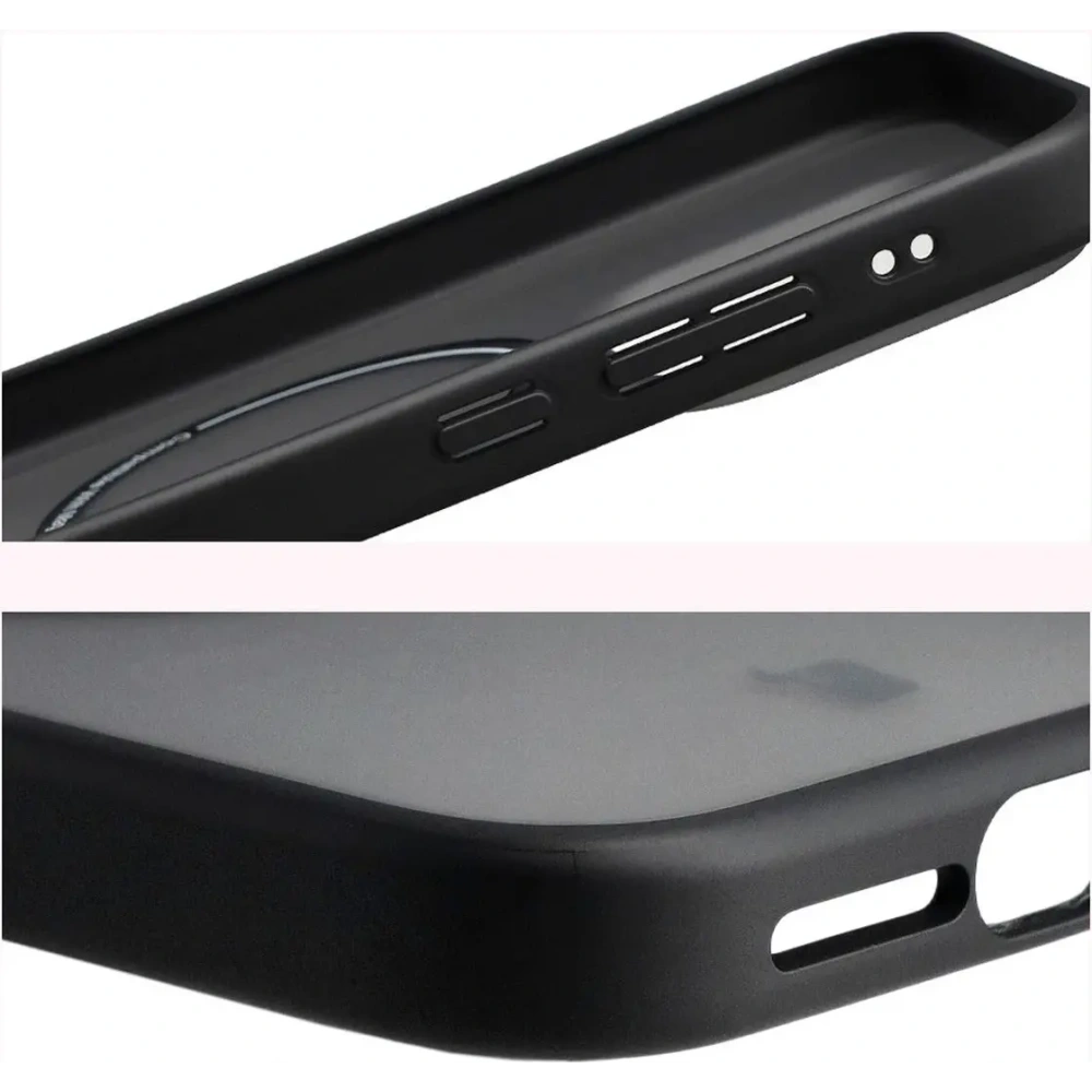 Etui z pierścieniem magnetycznym + szkło hartowane Bizon MatteO Pack do Xiaomi 17, przydymione-czarne