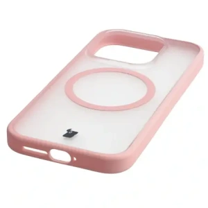 Etui z pierścieniem magnetycznym + szkło hartowane Bizon MatteO Pack do Xiaomi 17, przydymione-jasnoróżowe