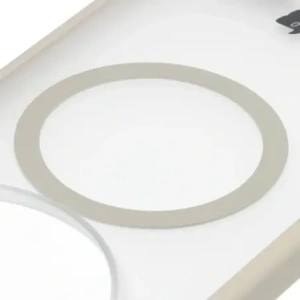 Etui z pierścieniem magnetycznym + szkło hartowane Bizon MatteO Pack do Xiaomi 17 Ultra, przydymione-beżowe