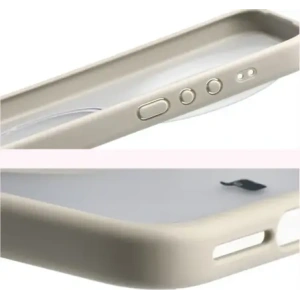 Etui z pierścieniem magnetycznym + szkło hartowane Bizon MatteO Pack do Xiaomi 17 Ultra, przydymione-beżowe