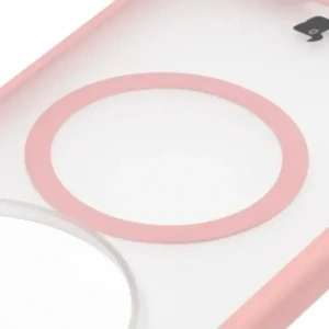 Etui z pierścieniem magnetycznym + szkło hartowane Bizon MatteO Pack do Xiaomi 17 Ultra, przydymione-jasnoróżowe