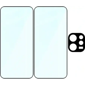 2x Szkło + szybka na aparat Bizon Edge Pack do Oppo Reno 15 Pro