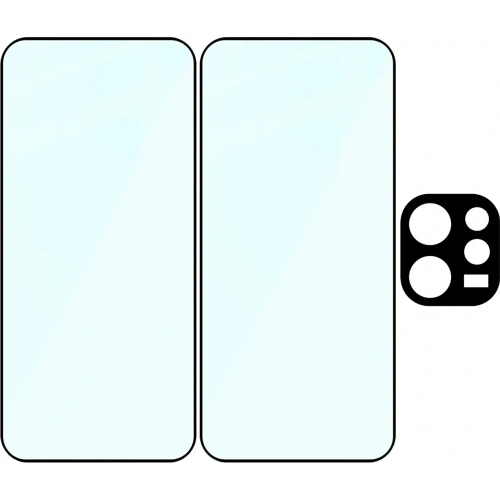 2x Szkło + szybka na aparat Bizon Edge Pack do Oppo Reno 15 Pro