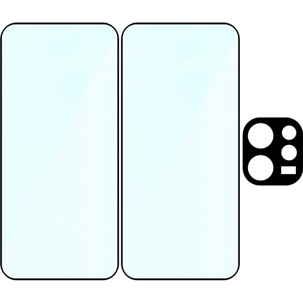 2x Szkło + szybka na aparat Bizon Edge Pack do Oppo Reno 15 Pro