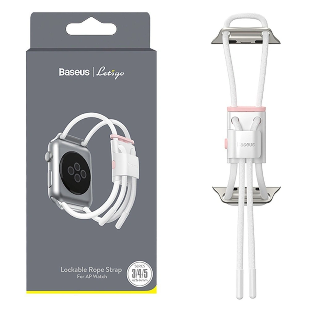 Wholesale Baseus Let\'s Go strap Apple Watch 3/4/5 42mm/44mm (white&pink) - BSU1713WHTPNK - {ean13} - Hurt