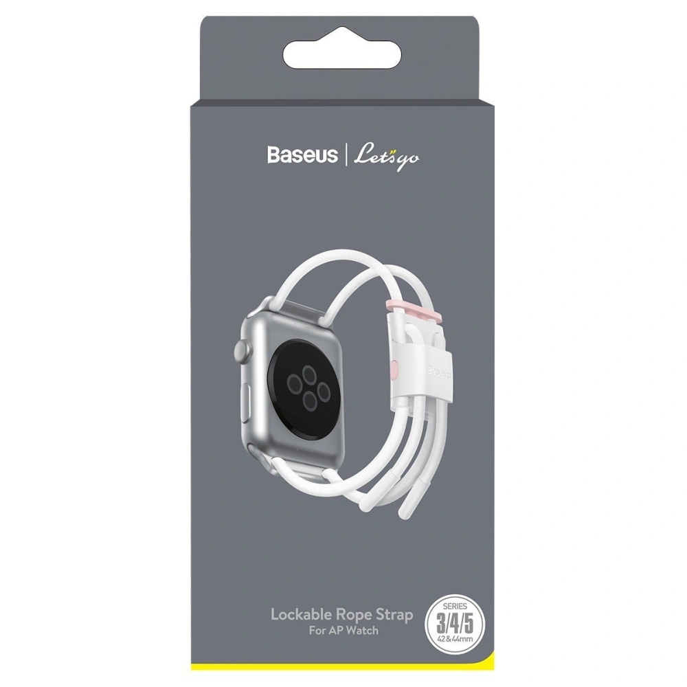 Hurtownia GSM - Pasek Baseus Lets Go Apple Watch 4/5/6/7/SE/8/9/Ultra 44/45/49mm (bílá-růžová) - BSU1713WHTPNK - {ean13} - Hurt