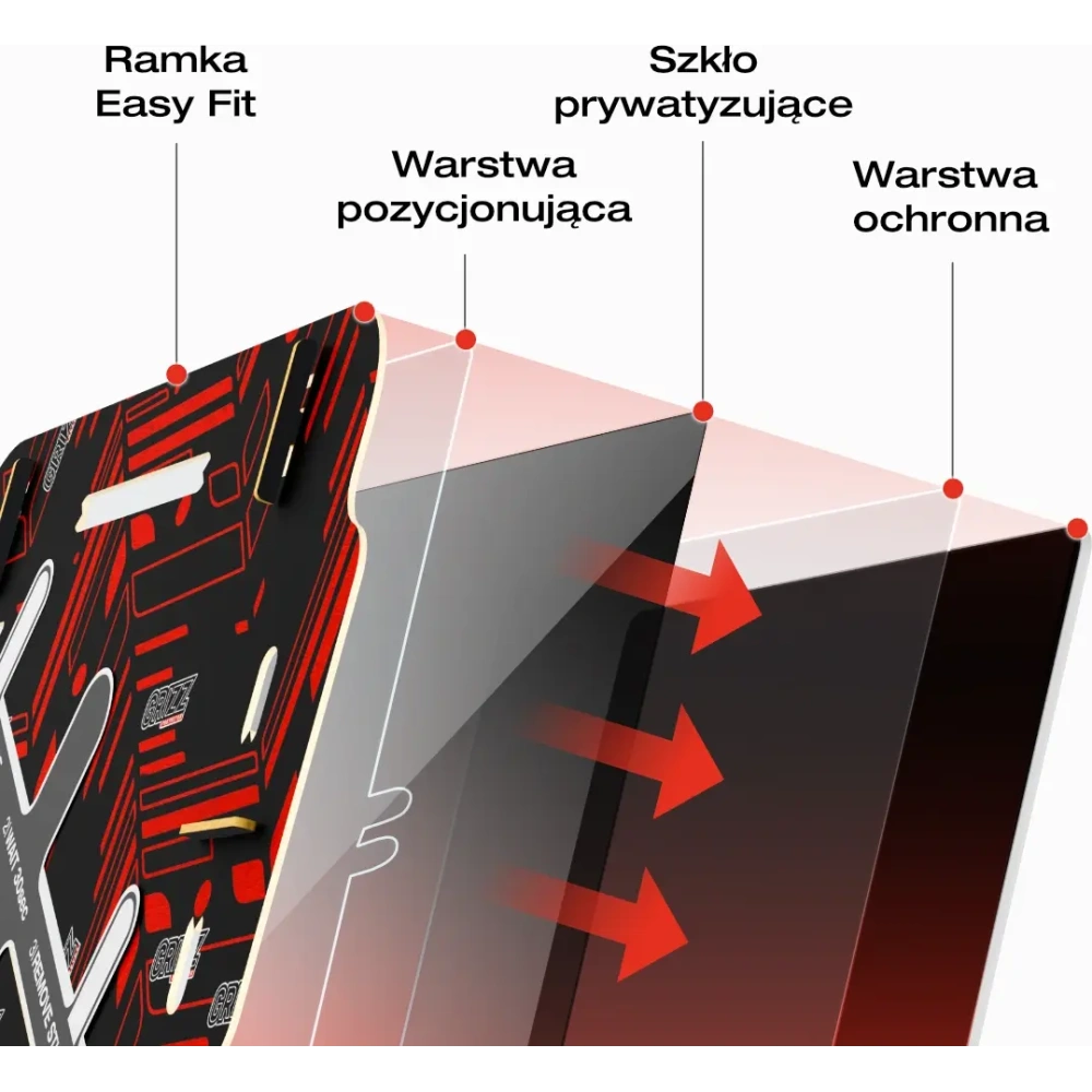 Szkło prywatyzujące GrizzGlass SecretGlass Easy do Apple MacBook Pro 14" M5 2025