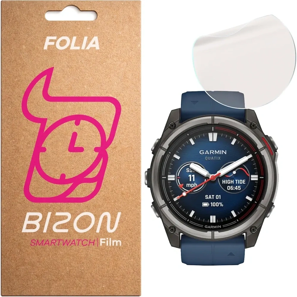 Folia matowa Bizon Watch Film Sun do Garmin Quatix 8 Pro 47 mm