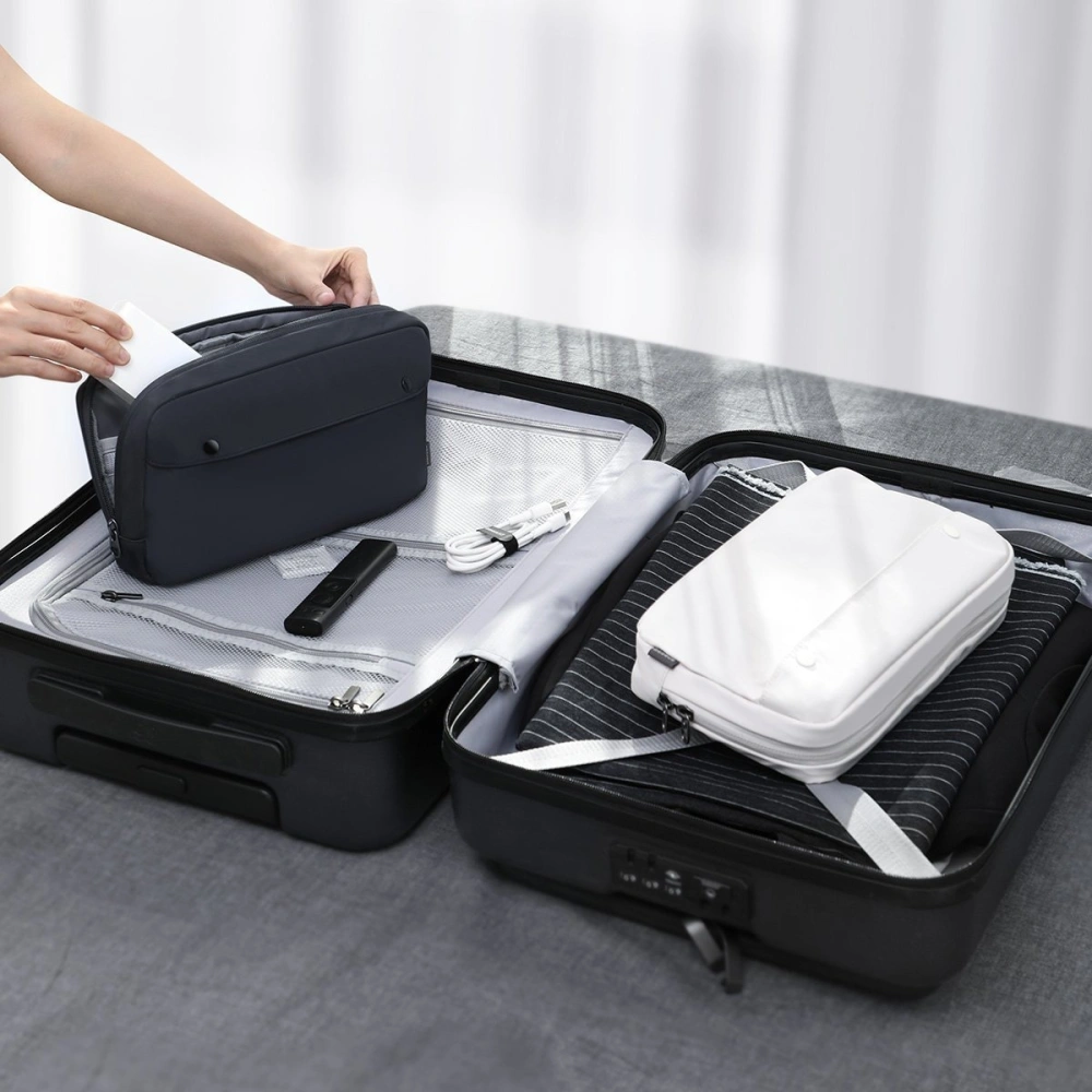 Wholesale Baseus Basics L case for accessories, shock resistant, waterproof 260x150x60mm (Buff) - BSU1719WHT - {ean13} - Hurt
